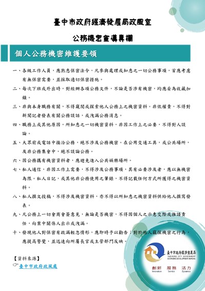 11410-個人公務機密維護要領