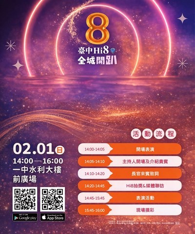台中hi8-2月1日在一中商圈將抽出8萬8現金十名得主_0