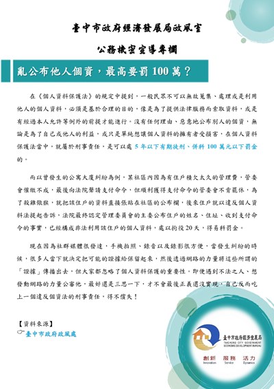 11506-亂公布他人個資，最高要罰100萬？