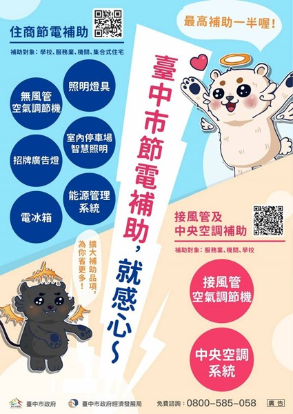 百業「做伙」來省電，臺中經發局補助您2
