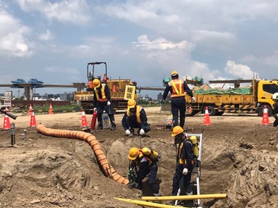 防範未然-中市地下瓦斯管線挖損救災演練