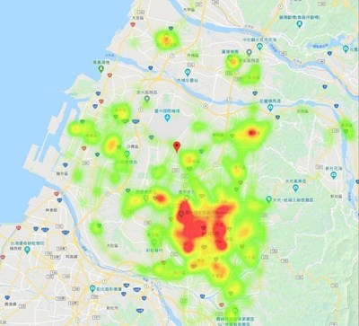 台中市政府於購物節app公布-消費熱度分析圖