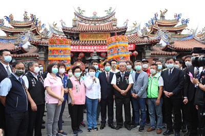 樂成宮媽祖起駕 盧市長:神明慈悲盼疫情消失