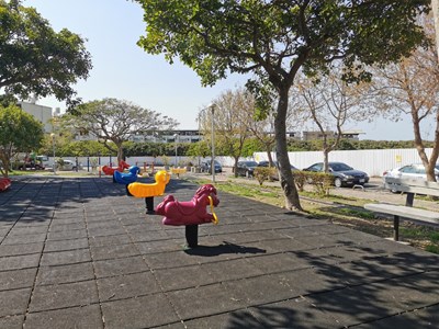 建設局完成12座共融公園初步設計,歡迎民眾線上回饋意見(圖為沙鹿六福公園現況)