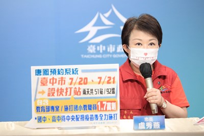 中市疫苗覆蓋率21.7% 施打人數破50萬大關