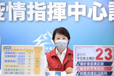 中市本土確診+23 市府掌握疫調持續追蹤