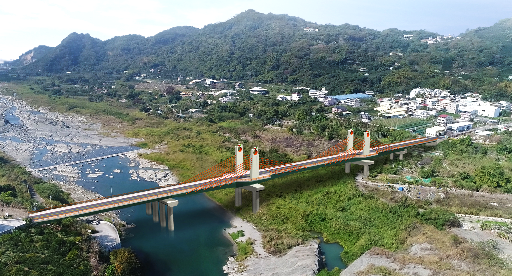 中市埤豐橋改建10月開工 建設局:提供山城居民安全通行橋梁(模擬圖)